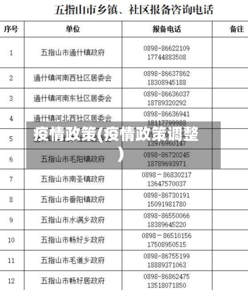 疫情政策(疫情政策调整)-第1张图片