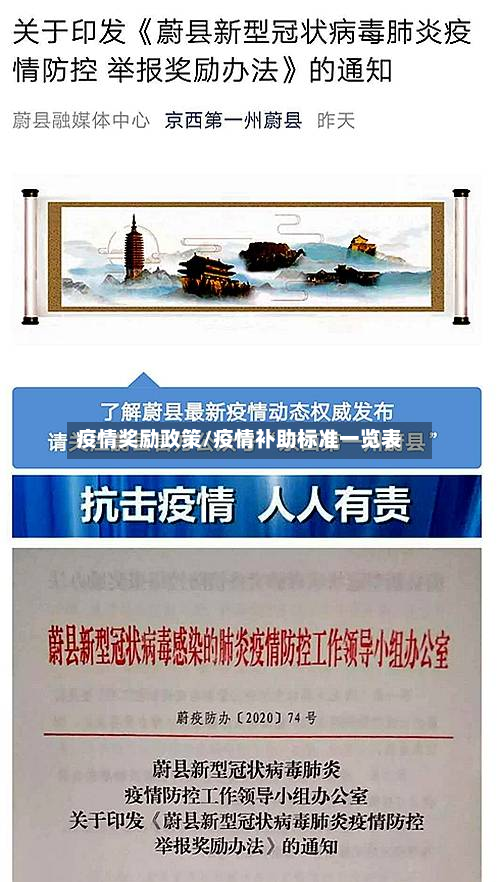 疫情奖励政策/疫情补助标准一览表-第3张图片