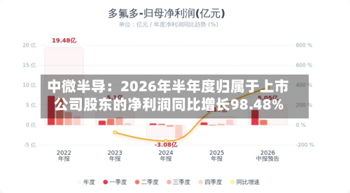 中微半导:2026年半年度归属于上市公司股东的净利润同比增长98.48%-第3张图片