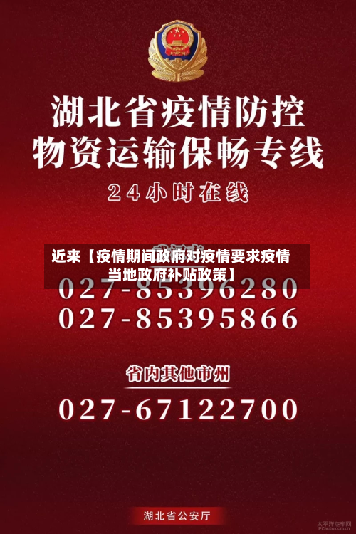 近来【疫情期间政府对疫情要求疫情当地政府补贴政策】-第1张图片