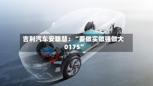 吉利汽车安聪慧：“要做实做强做大0175	”-第1张图片