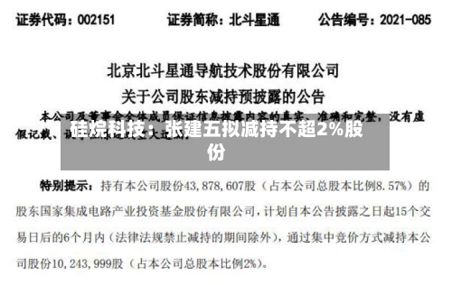 硅烷科技：张建五拟减持不超2%股份-第1张图片