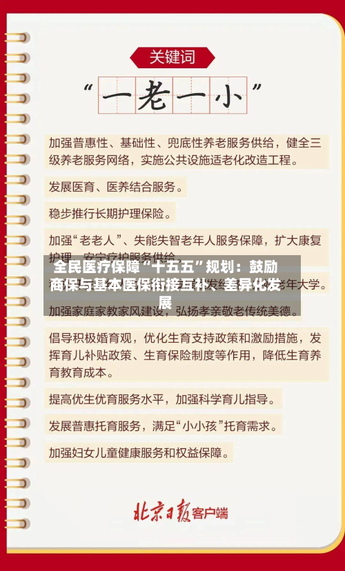 全民医疗保障“十五五”规划：鼓励商保与基本医保衔接互补、差异化发展-第2张图片