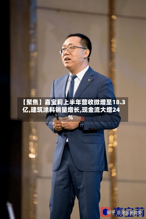 【聚焦】嘉宝莉上半年营收微增至18.3亿,建筑涂料销量增长,现金流大增24%-第2张图片