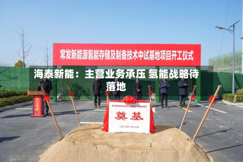 海泰新能:主营业务承压 氢能战略待落地-第2张图片