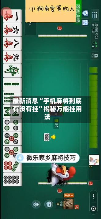 最新消息“手机麻将到底有没有挂”揭秘万能挂用法-第1张图片