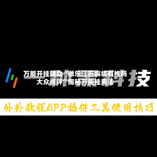 万能开挂辅助“微乐江苏麻将有挂吗大众点评”揭秘万能挂用法-第3张图片