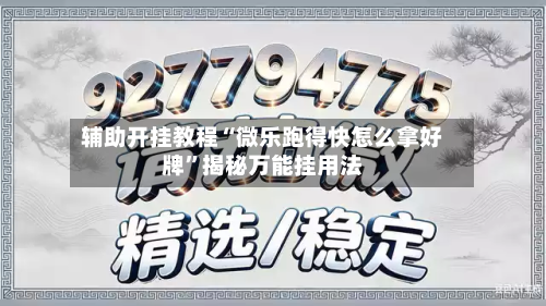 辅助开挂教程“微乐跑得快怎么拿好牌”揭秘万能挂用法-第3张图片
