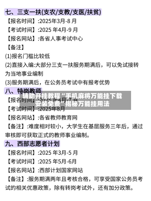 辅助开挂教程“手机麻将万能挂下载安装免费”揭秘万能挂用法-第1张图片