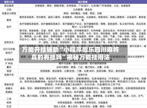 万能开挂辅助“小程序微乐四川麻将真的有挂吗	”揭秘万能挂用法-第2张图片