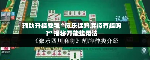 辅助开挂教程“微乐捉鸡麻将有挂吗?”揭秘万能挂用法-第2张图片