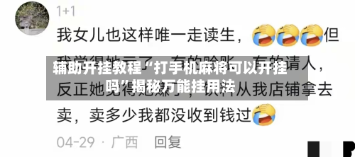 辅助开挂教程“打手机麻将可以开挂吗	”揭秘万能挂用法-第1张图片