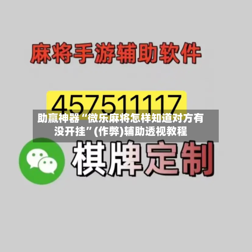 助赢神器“微乐麻将怎样知道对方有没开挂”(作弊)辅助透视教程-第1张图片