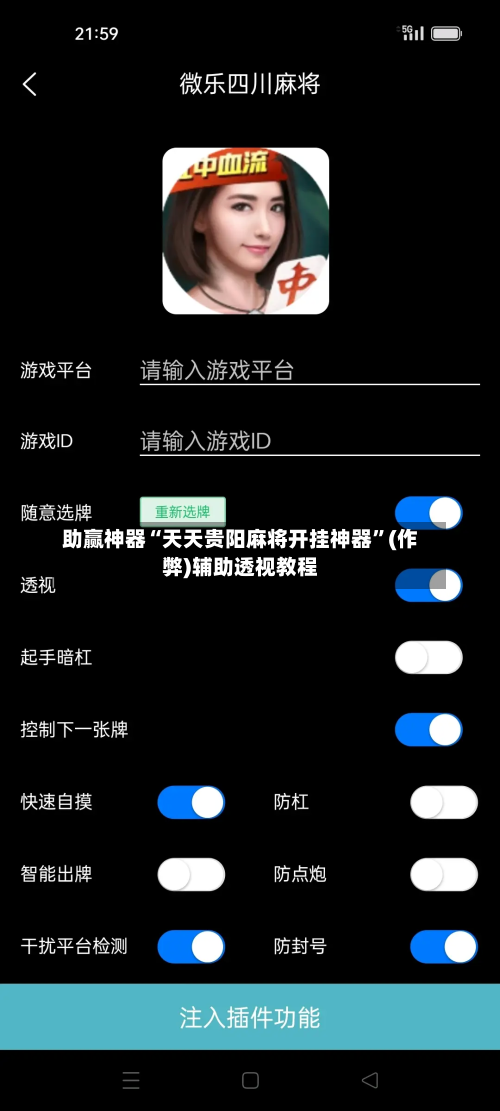助赢神器“天天贵阳麻将开挂神器	”(作弊)辅助透视教程-第2张图片