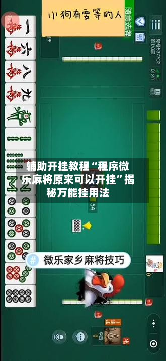 辅助开挂教程“程序微乐麻将原来可以开挂”揭秘万能挂用法-第2张图片