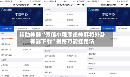 辅助神器“微信小程序雀神麻将外卦神器下载”揭秘万能挂用法-第3张图片