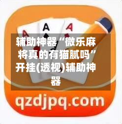 辅助神器“微乐麻将真的有猫腻吗”开挂(透视)辅助神器-第1张图片