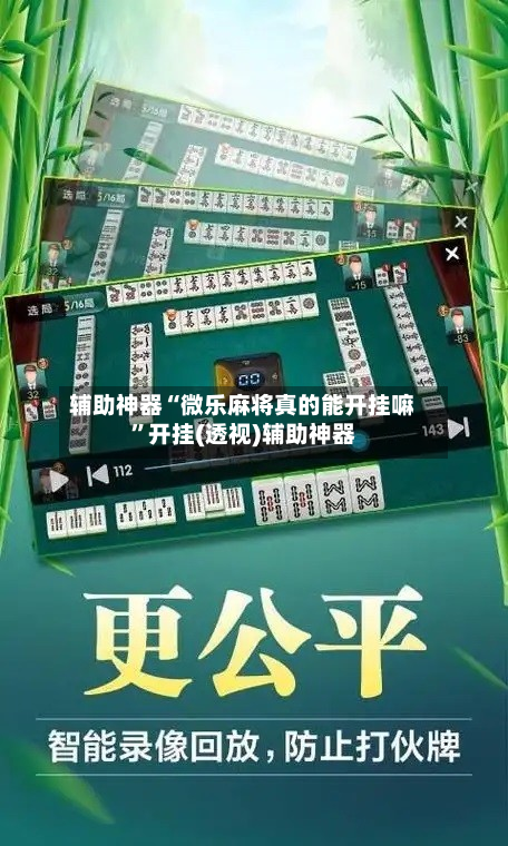 辅助神器“微乐麻将真的能开挂嘛	”开挂(透视)辅助神器-第1张图片