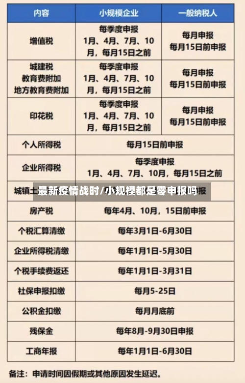 最新疫情战时/小规模都是零申报吗-第2张图片