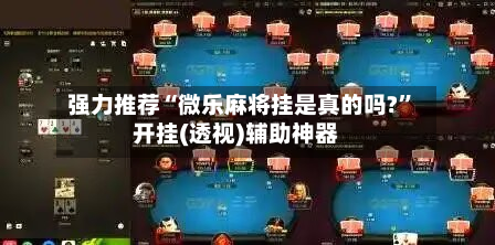 强力推荐“微乐麻将挂是真的吗?”开挂(透视)辅助神器-第3张图片