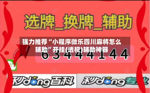 强力推荐“小程序微乐四川麻将怎么辅助”开挂(透视)辅助神器-第1张图片