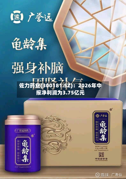 佐力药业(300181.SZ)：2026年中报净利润为3.75亿元-第1张图片