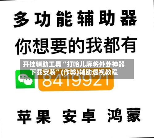 开挂辅助工具“打哈儿麻将外卦神器下载安装”(作弊)辅助透视教程-第3张图片