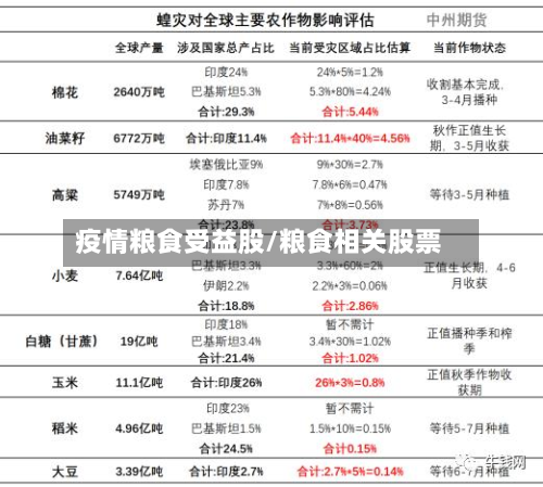 疫情粮食受益股/粮食相关股票-第2张图片