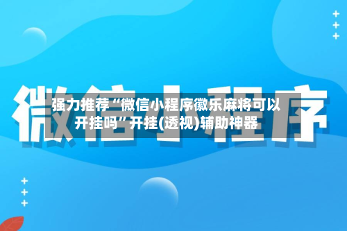 强力推荐“微信小程序徽乐麻将可以开挂吗”开挂(透视)辅助神器-第2张图片