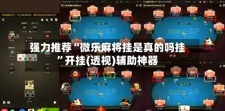 强力推荐“微乐麻将挂是真的吗挂”开挂(透视)辅助神器-第1张图片