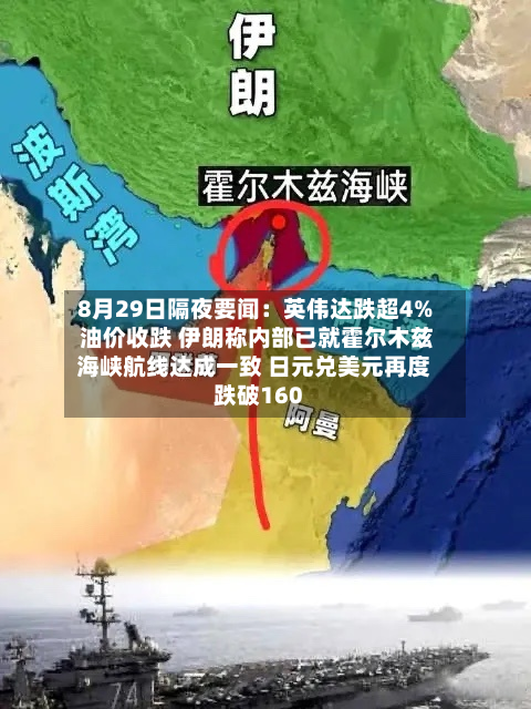 8月29日隔夜要闻:英伟达跌超4% 油价收跌 伊朗称内部已就霍尔木兹海峡航线达成一致 日元兑美元再度跌破160-第2张图片