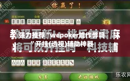 强力推荐“wepoker能作弊吗”开挂(透视)辅助神器-第1张图片