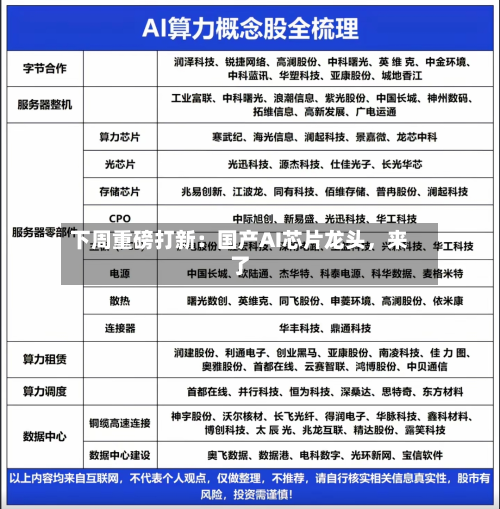 下周重磅打新：国产AI芯片龙头，来了-第3张图片
