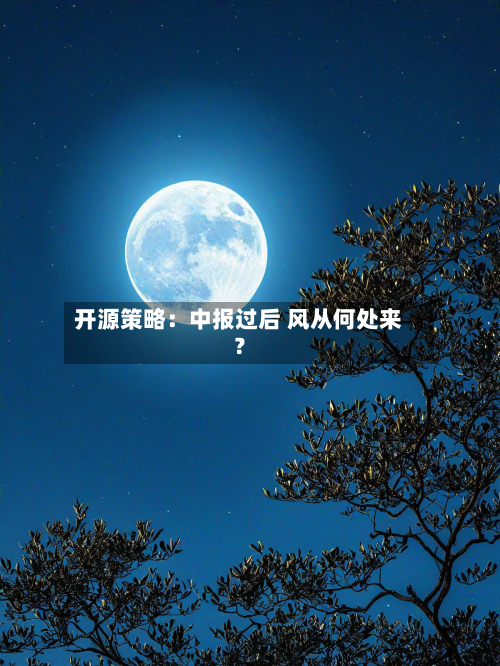 开源策略：中报过后 风从何处来？-第2张图片