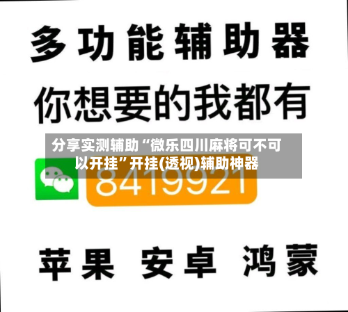 分享实测辅助“微乐四川麻将可不可以开挂	”开挂(透视)辅助神器-第2张图片