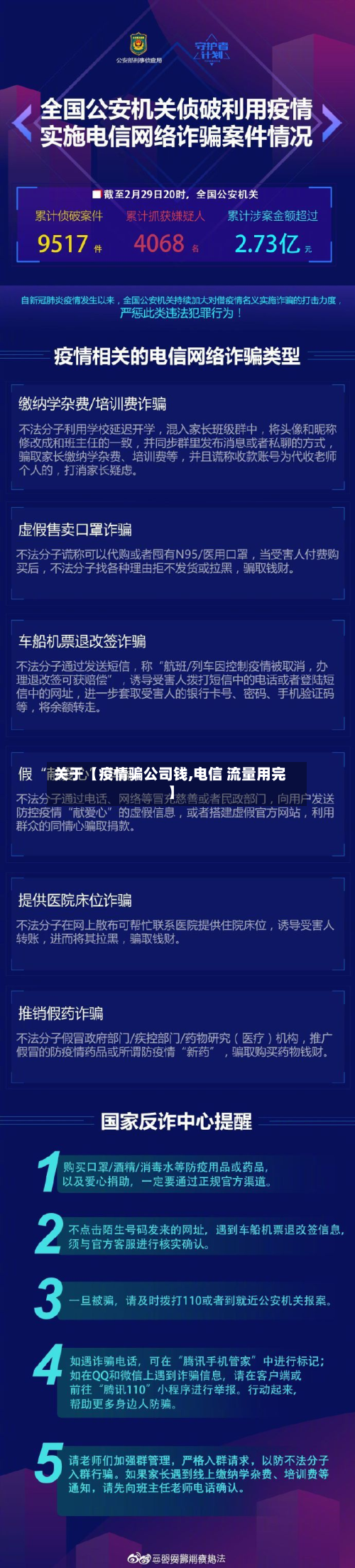 关于【疫情骗公司钱,电信 流量用完】-第1张图片