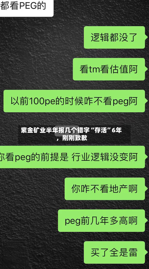 紫金矿业半年报几个错字“存活	”6年，刚刚致歉-第1张图片
