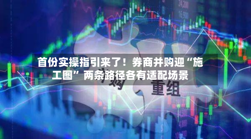 首份实操指引来了！券商并购迎“施工图” 两条路径各有适配场景-第3张图片