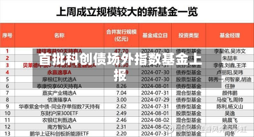 首批科创债场外指数基金上报-第2张图片