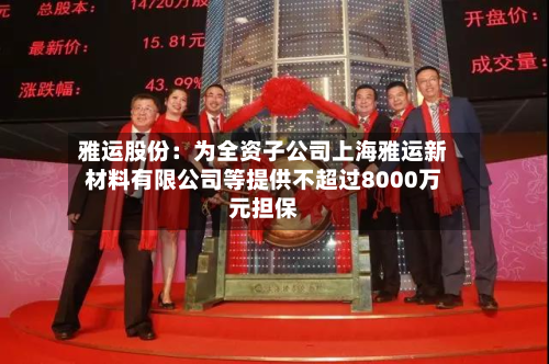 雅运股份:为全资子公司上海雅运新材料有限公司等提供不超过8000万元担保-第1张图片